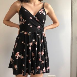 Black floral romper from Garage